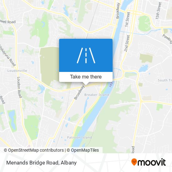 Menands Bridge Road map