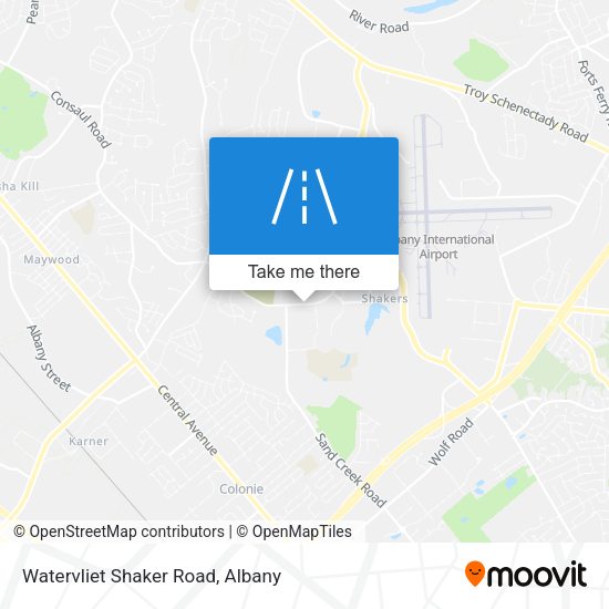Watervliet Shaker Road map