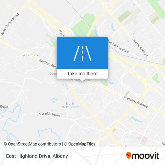 Mapa de East Highland Drive