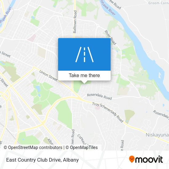 East Country Club Drive map