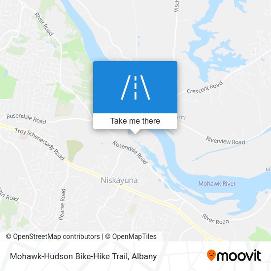 Mohawk-Hudson Bike-Hike Trail map
