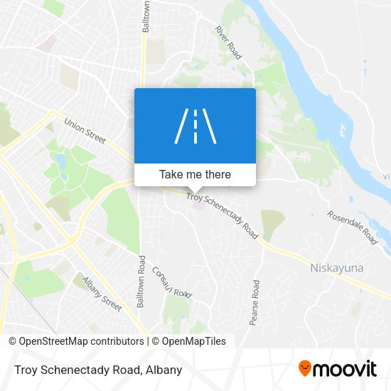 Troy Schenectady Road map