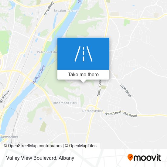 Valley View Boulevard map