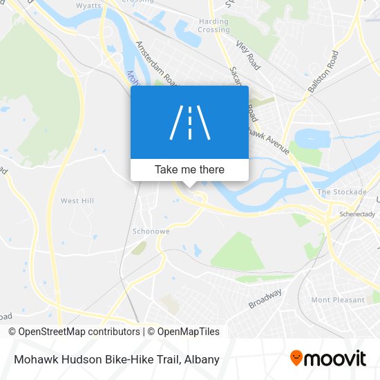 Mohawk Hudson Bike-Hike Trail map