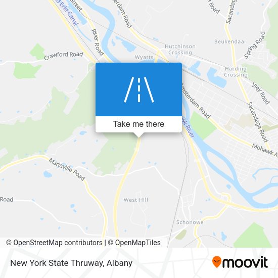 New York State Thruway map
