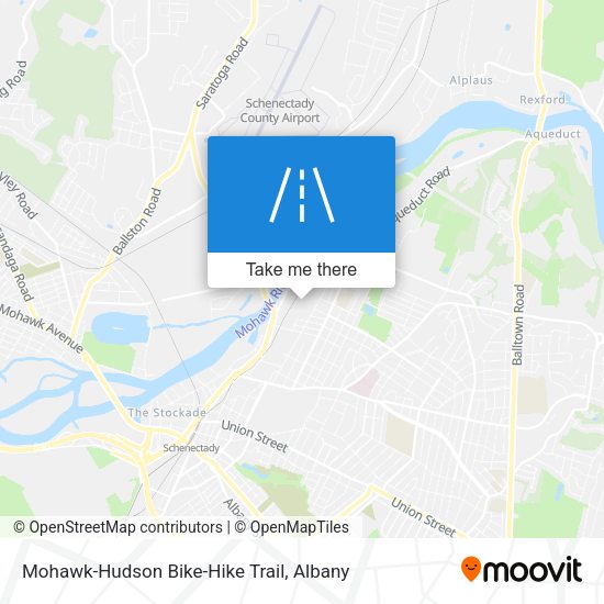 Mohawk-Hudson Bike-Hike Trail map