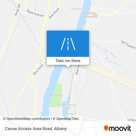 Canoe Access Area Road map