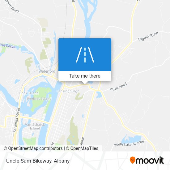 Mapa de Uncle Sam Bikeway