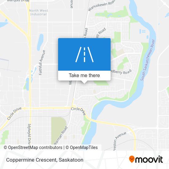 Coppermine Crescent map