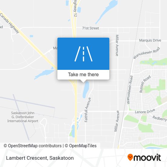 Lambert Crescent map