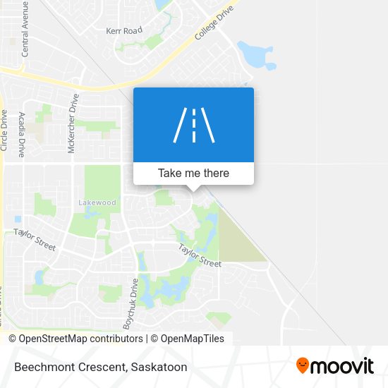 Beechmont Crescent map