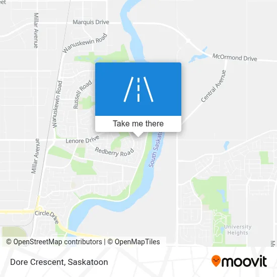 Dore Crescent map