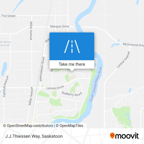 J.J.Thiessen Way map