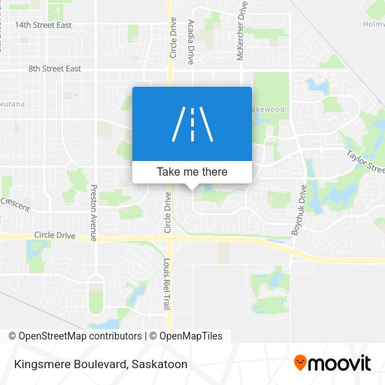 Kingsmere Boulevard map