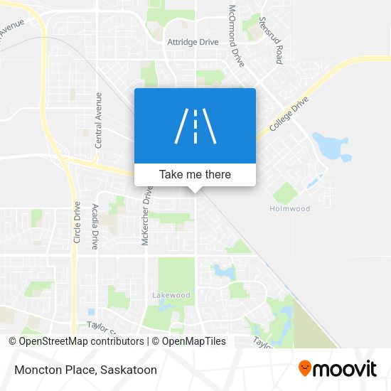 Moncton Place map