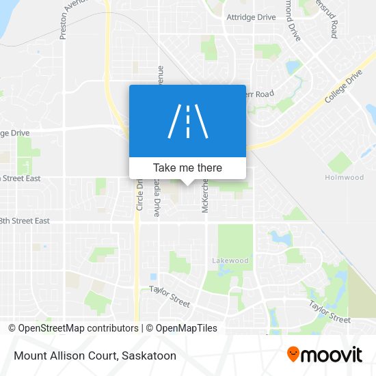 Mount Allison Court map