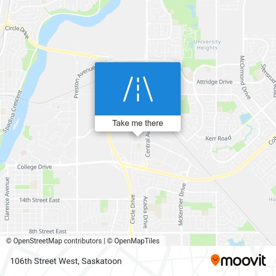 106th Street West map