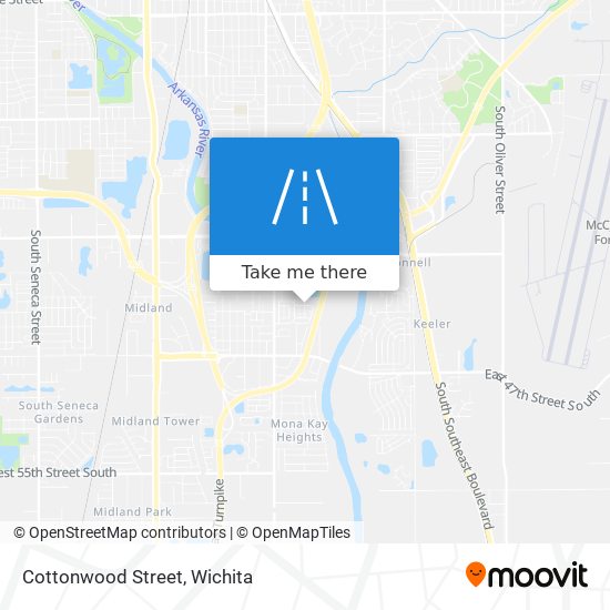 Cottonwood Street map