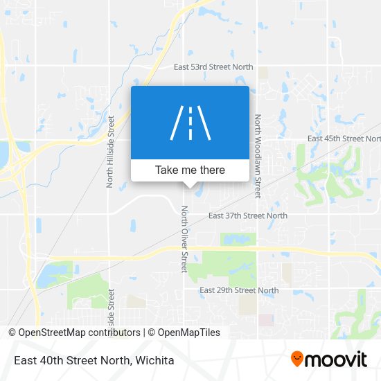 East 40th Street North map