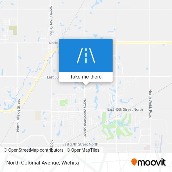 North Colonial Avenue map