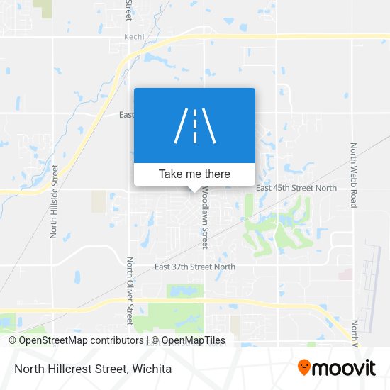 North Hillcrest Street map