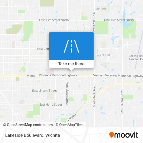 Lakeside Boulevard map