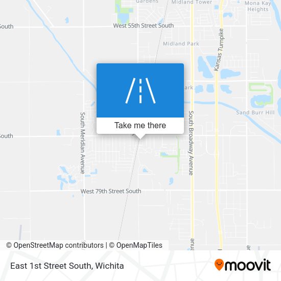 East 1st Street South map