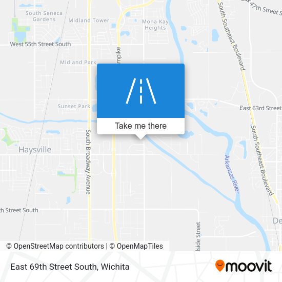 East 69th Street South map