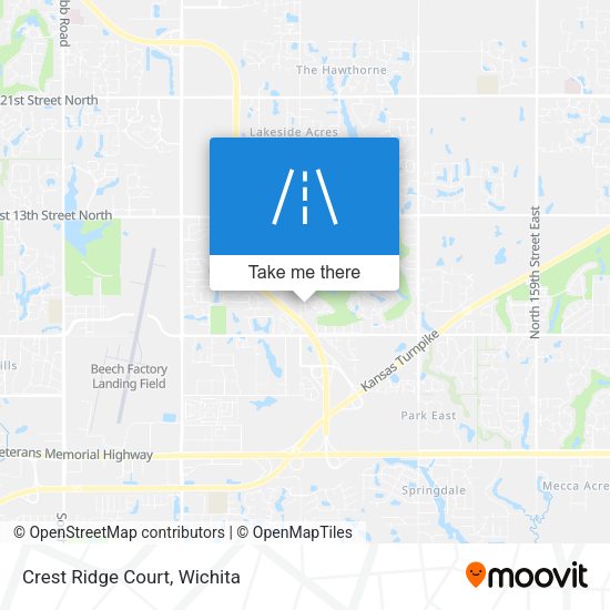 Mapa de Crest Ridge Court