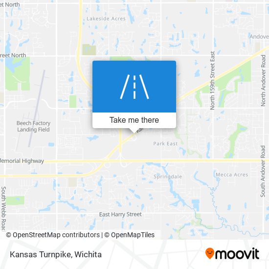 Mapa de Kansas Turnpike