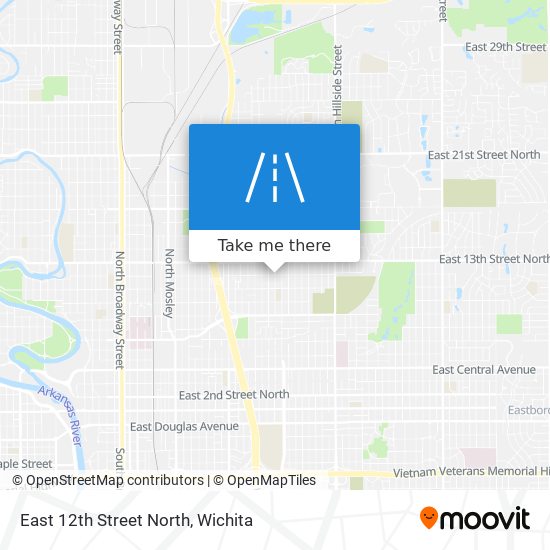 East 12th Street North map