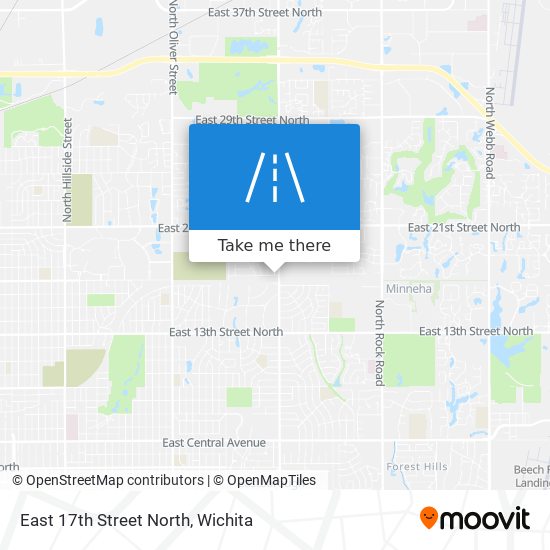 East 17th Street North map