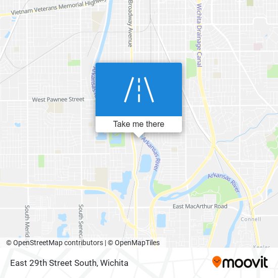 East 29th Street South map