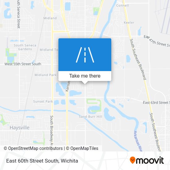 East 60th Street South map