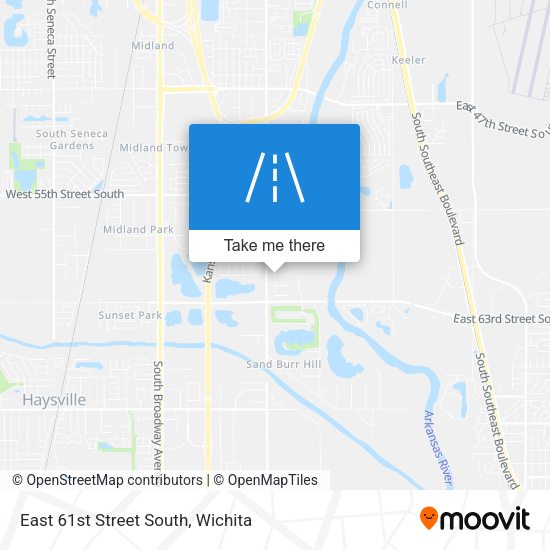 Mapa de East 61st Street South