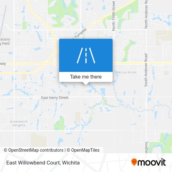 East Willowbend Court map