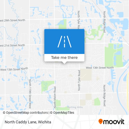 North Caddy Lane map