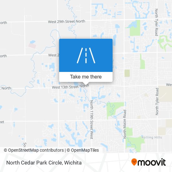 Mapa de North Cedar Park Circle
