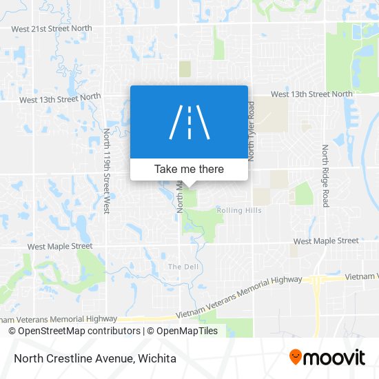 North Crestline Avenue map