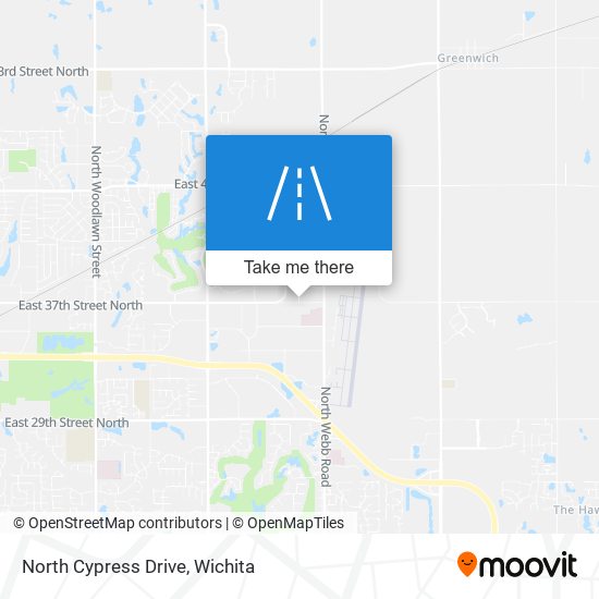 North Cypress Drive map