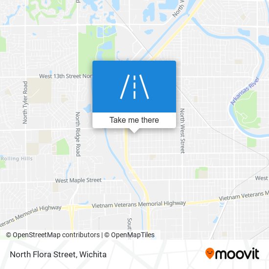 North Flora Street map