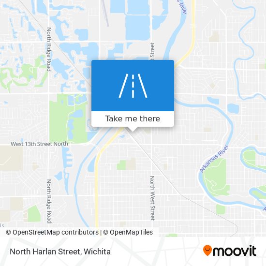 North Harlan Street map