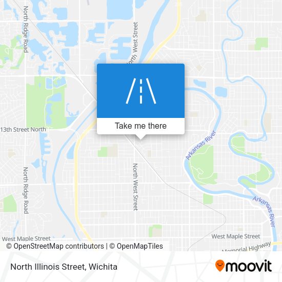 North Illinois Street map