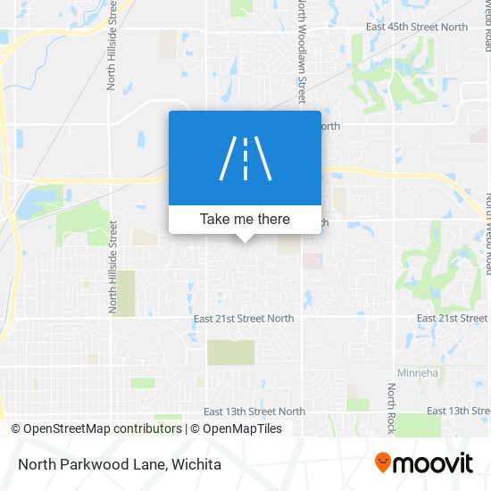 North Parkwood Lane map