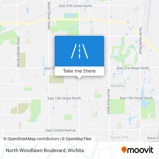 Mapa de North Woodlawn Boulevard