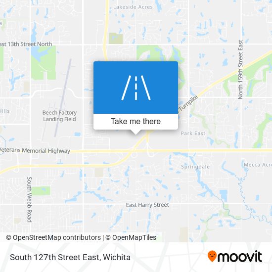 South 127th Street East map