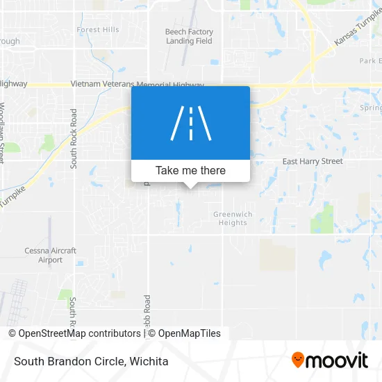 South Brandon Circle map