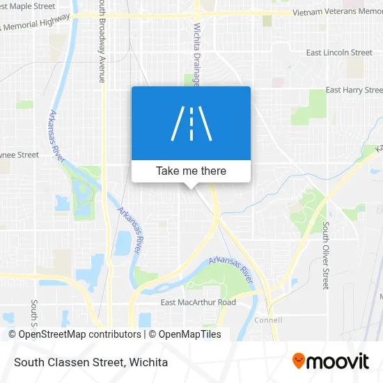 South Classen Street map