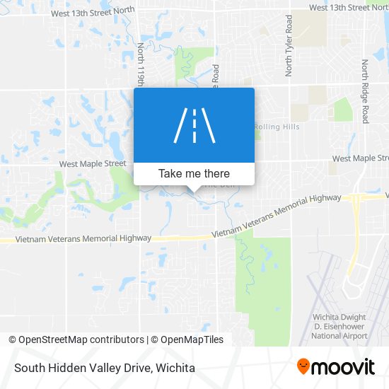 Mapa de South Hidden Valley Drive