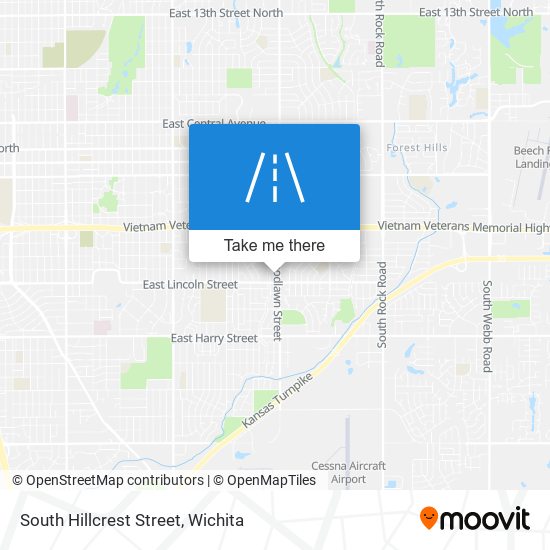 Mapa de South Hillcrest Street